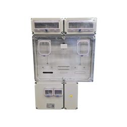 1/3F mérőszekrény 1xM63.80A+1xV32A+2x12M szabadvezetékes 1 PVT 6075 Á-V Fm-SZ ÁK-U Csatári Plast - CSP24.E125ÁK