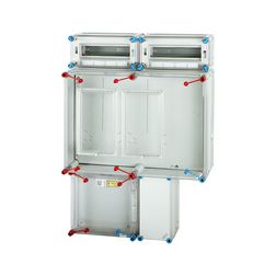 1/3F mérőszekrény 1xM80+1xH63A +2x12M felül 1-szintes 2-mérőhely 2M HB33K024-U(HEN21.E012) Hensel - 1091623