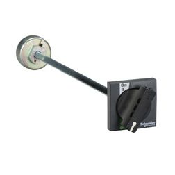 Ajtókuplung forgatókar INS250-hez fekete tengellyel zárható ajtózárral Schneider - LV431050