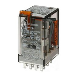 Általános célú relé 7A 4-v dugaszolós 230VAC monostabil IP20 55.34.8.230.0040 FINDER - 553482300040