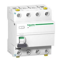 Áram-védőkapcsoló (Fi-relé) analóg 4P 40A 300mA A-típus 10kA Acti9 iID Schneider - A9Z24440
