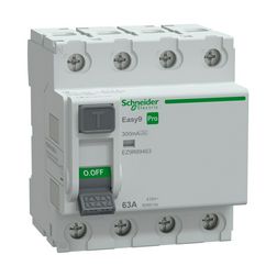 Áram-védőkapcsoló (Fi-relé) analóg 4P 63A 0.3A A-típus 10kA Easy9 Pro Schneider - EZ9R89463