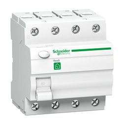 Áram-védőkapcsoló (Fi-relé) analóg 4P 63A 30mA AC-típus 6kA Resi9 Schneider - R9R11463