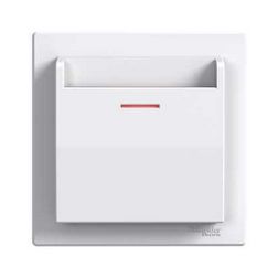 Asfora 101 1P hotelkártya-kapcsoló betét teljes fedéllel fehér süllyesztett csavaros Schneider - EPH6200121