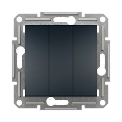 Asfora 105/3 3x1P csillárkapcsoló betét teljes fedéllel antracit süllyesztett Schneider - EPH2100171