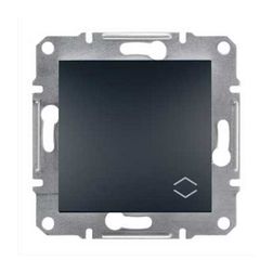 Asfora 106 váltókapcsoló betét komplett házban antracit süllyesztett rugós IP44 1- Schneider - EPH0400471