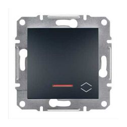 Asfora 106 váltókapcsoló +jelzőfény betét közp. fedéllel antracit süllyesztett rugós 1- Schneider - EPH1500171