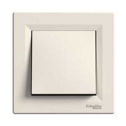 Asfora 107 keresztkapcsoló betét teljes fedéllel krém süllyesztett IP20 1- Schneider - EPH0500323