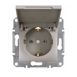 Asfora 162 dugalj földelt csapófedéllel bronz IP20 süllyesztett Schneider - EPH3100169