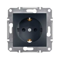 Asfora 162 dugalj földelt gyerekzárral antracit IP20 süllyesztett Schneider - EPH2900271