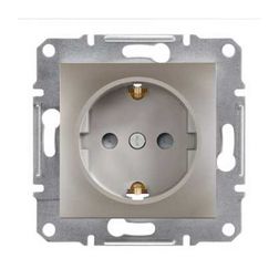 Asfora 162 dugalj földelt gyerekzárral bronz IP20 süllyesztett Schneider - EPH2900269