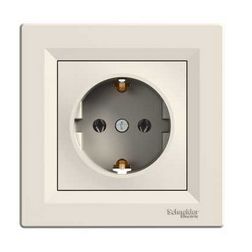 Asfora 162 dugalj földelt krém IP20 süllyesztett Schneider - EPH2900123