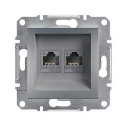 Asfora adatcsatlakozó dugalj UTP Cat6 nemesacél EPH4800162 Schneider