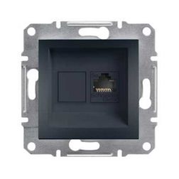 Asfora adatcsatlakozó dugalj UTP Cat5e süllyesztett antracit Schneider - EPH4300171