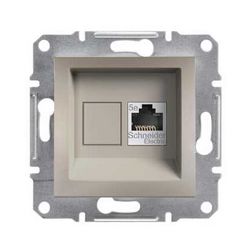 Asfora adatcsatlakozó dugalj UTP Cat5e süllyesztett bronz Schneider - EPH4300169