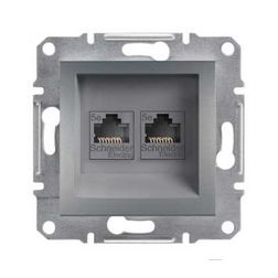 Asfora adatcsatlakozó dugalj UTP Cat5e süllyesztett nemesacél Schneider - EPH4400162