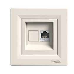 Asfora adatcsatlakozó dugalj UTP RJ45 8(8) Cat5e süllyesztett krém Schneider - EPH4300123