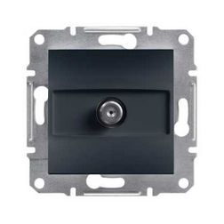 Asfora antenna aljzat SAT süllyesztett komplett antracit 1-kimenet átmenő 4dB/860MHz Schneider - EPH3700271