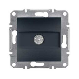 Asfora antenna aljzat TV süllyesztett komplett antracit 1-kimenet végzáró 1dB/860MHz Schneider - EPH3200171