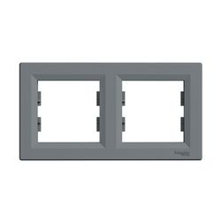 Asfora keret 2-es acél vízszintes műanyag Schneider - EPH5800262