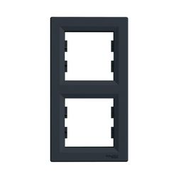 Asfora keret 2-es antracit függőleges műanyag Schneider - EPH5810271