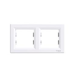 Asfora keret 2-es fehér vízszintes műanyag Schneider - EPH5800221