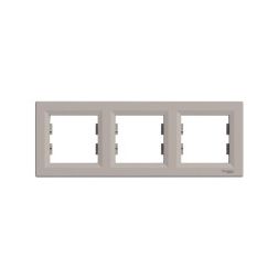 Asfora keret 3-as bronz vízszintes műanyag Schneider - EPH5800369