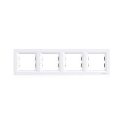 Asfora keret 4-es fehér vízszintes műanyag Schneider - EPH5800421