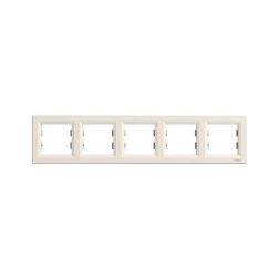 Asfora keret 5-ös krém vízszintes műanyag Schneider - EPH5800523