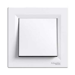 Asfora N101 nyomó betét teljes fedéllel 1- billentyűs 1z fehér IP20 süllyesztett dmax. Schneider - EPH0700121