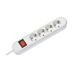 Asztali elosztósor gyerekvédős kapcsolós 290mn 1.5mm2/ 1.5m 4x2P+E/230V 16A fehér Smart Bachmann - 381.230K