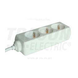 Asztali elosztósor 3680W 1.5mm2 5m 3x2P+E/230V 16A fehér IP20 TRACON - H3-5M