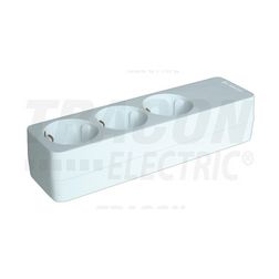 Asztali elosztósor vezeték nélkül 3x2P+F/230V 16A fehér IP20 TRACON - HUR-03
