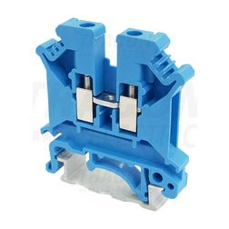 Átmenő sorkapocs TS35 1-szintes 41A 0,2-4mm2/érvéghüvely kék csavaros csavaros TRACON - TSKA4-K