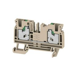 Átmenő sorkapocs TS35 24A 800V bézs rugószorításos rugószorításos S2C 4 Weidmüller - 2874820000
