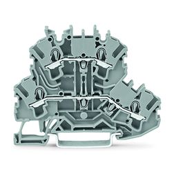Átmenő sorkapocs L/L TS35 2-szintes 24A 0.75-2.5mm2 szürke rugószorításos rugószorításos WAGO - 2002-2201