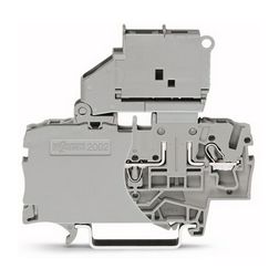 Biztosítós sorkapocs TS35 5x20 mm szürke G-biztosítóbetét 5x20mm kihajtható-aljzat 6A WAGO - 2002-1611