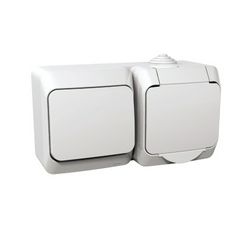 CedarPlus 101+162 falonkívüli fehér IP44 vízszintes műanyag Schneider - WDE000500