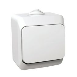 CedarPlus 101 1P kapcsoló betét komplett házban fehér falonkívüli IP44 billentyű/gomb Schneider - WDE000510