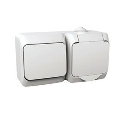 CedarPlus 106+162 falonkívüli fehér IP44 vízszintes műanyag Schneider - WDE000504