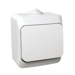 CedarPlus 107 keresztkapcsoló betét komplett házban fehér falonkívüli IP44 Schneider - WDE000570