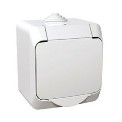 CedarPlus 162 dugalj földelt gyerekzárral fehér IP44 falonkívüli Schneider - WDE000541