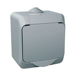 CedarPlus 162 dugalj földelt gyerekzárral szürke IP44 falonkívüli Schneider - WDE000641