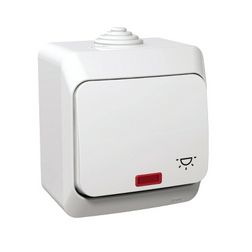 CedarPlus N101 nyomó betét komplett házban 1- billentyűs 1z fehér lámpa IP44 jelzőfény Schneider - WDE000516