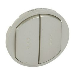 Céliane billentyű kettős kapcs/nyg.-hoz titán üres-jel  jelzőfényes műanyag fényes LEGRAND - 068304