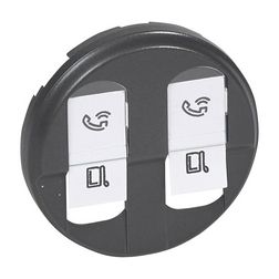 Céliane fedlap 2xRJ45 adatcsatlakozóhoz műanyag címketartó nélkül grafit LEGRAND - 067952