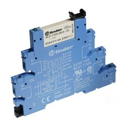Csatolórelé keskeny 6A 1-v csavaros 24VAC 24VDC monostabil IP20 38.51.0.024.0060 FINDER - 385100240060