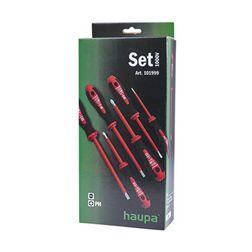Csavarhúzó készlet piros-fekete 2xPZ 4xlapos 6-darabos 1000V Haupa - 101999/PZ