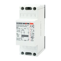Csengőtranszformátor 1F 18VA sorolható 230V/ 8V/ 2A 12V/ 1.5A 2M GTN 3173 GROTHE - 14073