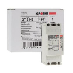 Csengőtranszformátor 1F 8VA sorolható 230V/ 8V/ 1A 2M GTN 3148 GROTHE - 14201